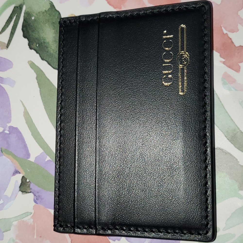 Gucci Black Card Holder EUC - Picture 5 of 12